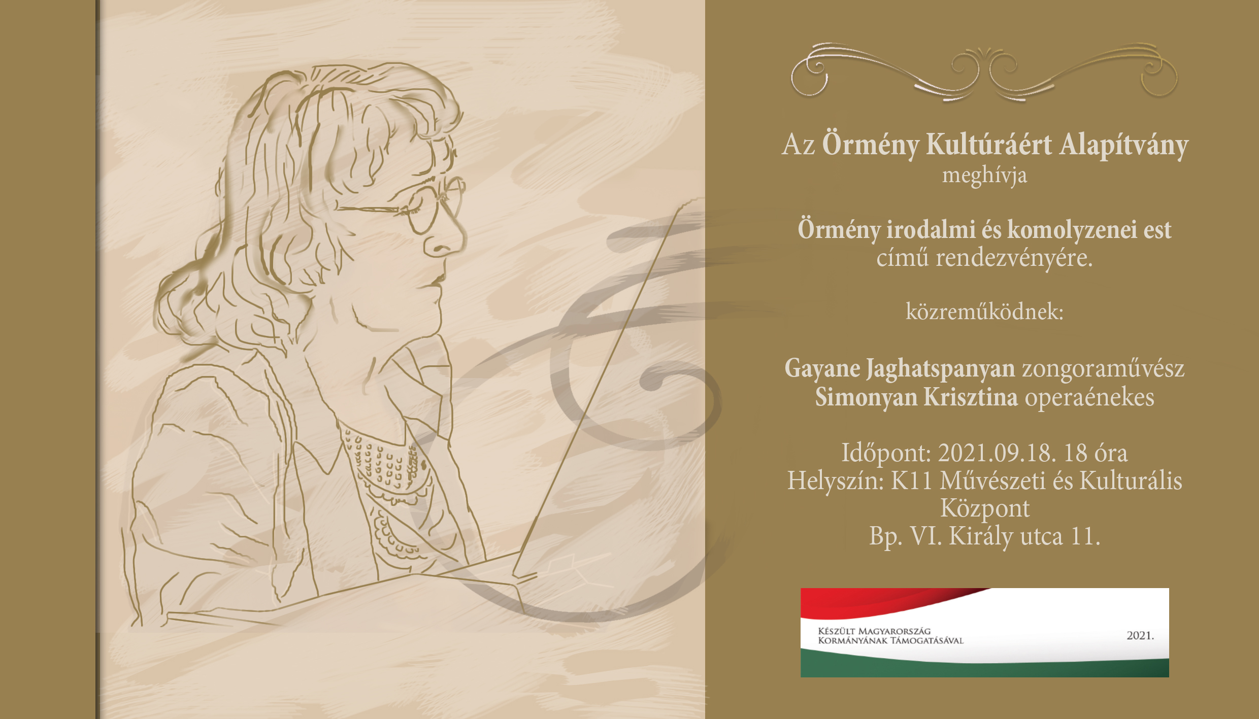 Örmény irodalmi és komolyzenei est a K11-ben