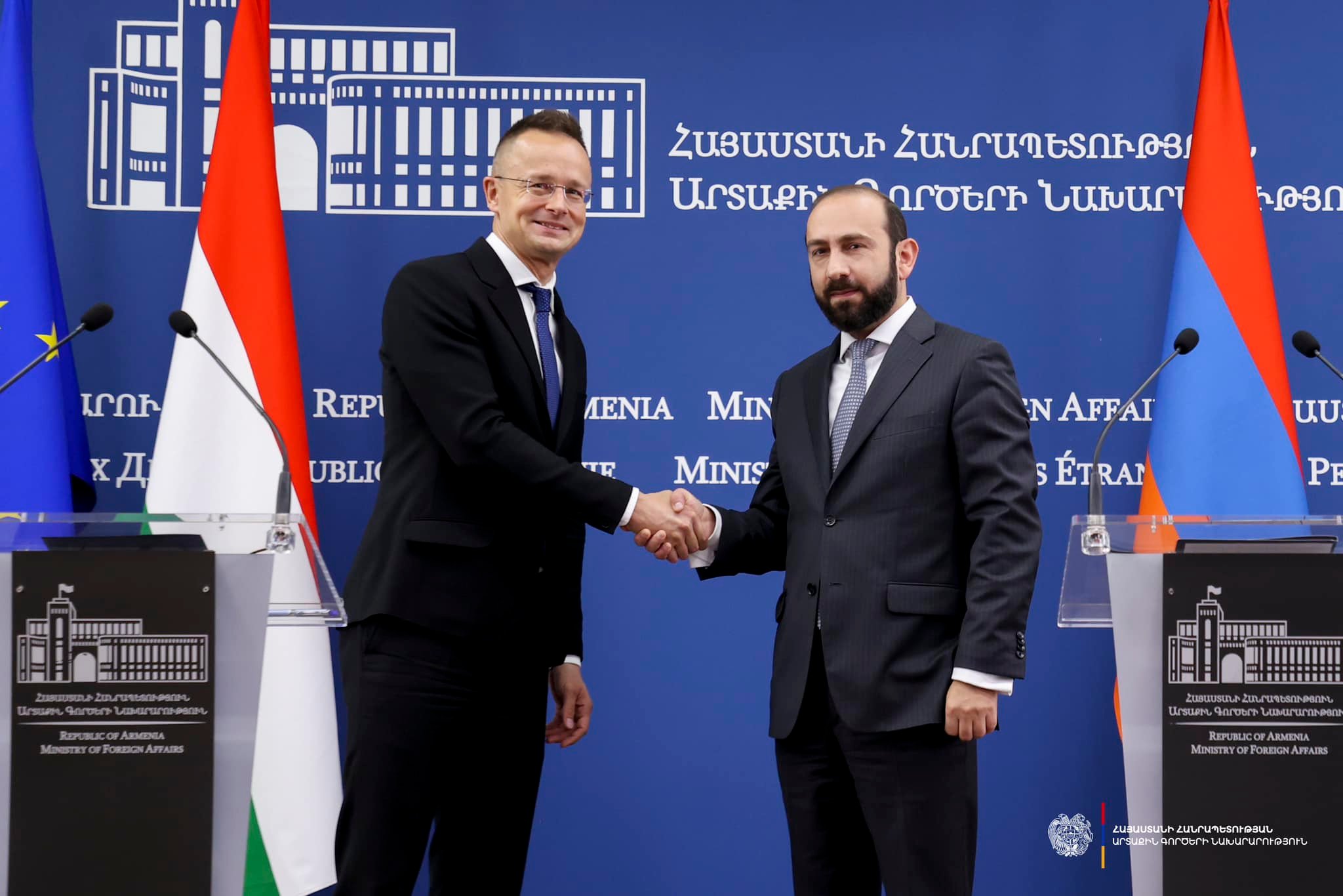 Press Statement of the Minister of Foreign Affairs of Armenia Ararat Mirzoyan during the joint press conference with the Minister of Foreign Affairs of Hungary